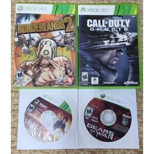 Xbox 360 Games Lot Of 4. Borderland 1&2 Call of Duty and Fable 3!